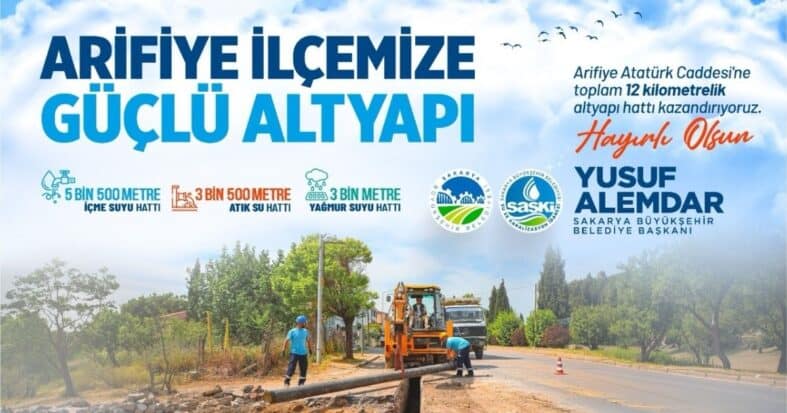 Arifiye Atatürk Caddesi’nde Altyapı Modernizasyonu Başlıyor
